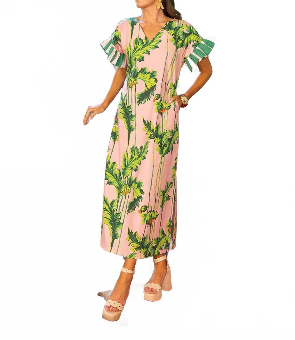 NEW HOUSE OF MBR poppy long dress in pink regency